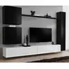 Image de Meuble Tv Mural Design "switch Viii" 280cm Noir & Blanc