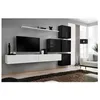 Image de Ensemble meuble TV mural - Switch IX - 310 cm x 200 cm x 40 cm - Blanc et noir