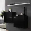 Image de Lot De 2 Blocs & Étagère "switch Sbi" 130cm Noir & Blanc
