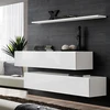 Image de Lot De 2 Bancs Muraux & Étagère "switch Sbii" 130cm Blanc