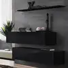 Image de Lot De 2 Bancs Muraux & Étagère "switch Sbii" 130cm Noir
