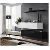 Image de Ensemble meuble TV mural - Switch SB II - 130 cm x 110 cm x 30 cm - Blanc et noir