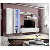 Image de Meuble TV - Fly IV - 260 cm x 190 cm - Blanc - Vitrine suspendue avec étagères