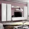 Image de Ensemble Meuble Tv Mural "fly C1" 310cm Blanc