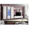 Image de Meuble TV - Fly V - 310 cm x 190 cm x 40 cm - Éclairage LED bleu - Blanc