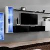 Image de Meuble Tv Mural Design "switch Xi" 330cm Noir & Blanc