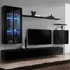 Image de Meuble Tv Mural Design "switch Xii" 270cm Noir