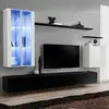 Image de Meuble Tv Mural Design "switch Xii" 270cm Blanc & Noir