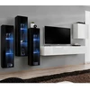 Image de Meuble Tv Mural Design "switch Xiii" 330cm Blanc & Noir
