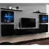 Image de Meuble Tv Mural Design "switch Xiv" 320cm Noir