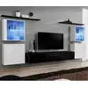 Image de Meuble Tv Mural Design "switch Xiv" 320cm Noir & Blanc