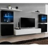 Image de Meuble Tv Mural Design "switch Xiv" 320cm Blanc & Noir