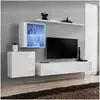 Image de Meuble Tv Mural Design "switch Xv" 260cm Blanc