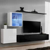 Image de Meuble Tv Mural Design "switch Xv" 260cm Noir & Blanc
