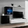 Image de Meuble Tv Mural Design "switch Xv" 260cm Blanc & Noir