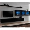 Image de Meuble Tv Mural Design "switch Xvii" 340cm Noir