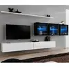 Image de Meuble Tv Mural Design "switch Xvii" 340cm Blanc & Noir