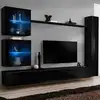 Image de Meuble Tv Mural Design "switch Xviii" 280cm Noir