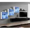 Image de Meuble Tv Mural Design "switch Xx" 330cm Noir & Blanc