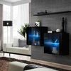 Image de Lot De 2 Vitrines Murales & Étagère "switch Sbiii" 130cm Noir