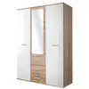 Image de Armoire 3 Portes "dino" 191cm Chêne & Blanc