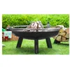 Image de Brasero de jardin PORTO en acier noir 60 70 80 et 100cm - Sans couvercle Ø 80 cm Sans Couvercle