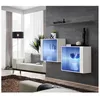 Image de Commode - Switch SB III - 2 vitrines LED - 1 étagère - Blanc et graphite - Modèle 1