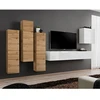 Image de Meuble Tv Mural Design "switch Iii" 330cm Naturel & Blanc