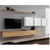 Image de Meuble Tv Mural Design "switch Vii" 340cm Naturel & Blanc