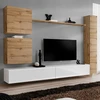 Image de Meuble Tv Mural Design "switch Viii" 280cm Naturel & Blanc