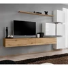 Image de Meuble Tv Mural Design "switch Ix" 310cm Naturel & Blanc