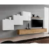 Image de Meuble Tv Mural Design "switch X" 330cm Blanc & Naturel