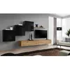 Image de Meubles TV - GENERIQUE - 3 x armoire murale carrée - Noir - Montage universel - Contemporain