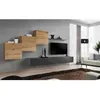 Image de Meubles TV - GENERIQUE - 3 x armoire murale carrée - 2 x meuble TV mural - Contemporain - Mélamine