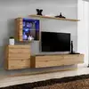 Image de Meuble Tv Mural Design "switch Xv" 260cm Naturel