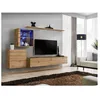 Image de Ensemble mural - Switch XV - 2 vitrines - 1 banc TV - 2 étagères - Bois