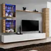 Image de Meuble Tv Mural Design "switch Xviii" 280cm Blanc & Naturel