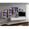Image de Meuble Tv Mural Design "switch Xx" 330cm Blanc & Naturel