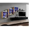 Image de Meuble Tv Mural Design "switch Xx" 330cm Noir & Naturel