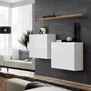 Image de Lot De 2 Blocs & Étagère "switch Sbi" 130cm Blanc & Naturel