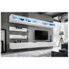 Image de Ensemble mural - FLY I - 2 rangements LED - 2 meubles TV - 2 étagères - Blanc - Modèle 1