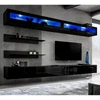 Image de Ensemble Meuble Tv Mural "fly I2" 320cm Noir