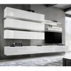 Image de Ensemble Meuble Tv Mural "fly J1" 320cm Blanc
