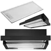 Image de Hotte télescopique encastrable - JANSHOP - Berdsen BT-230 - Noir mat - Grande surface dabsorption - Éclairage intégré