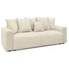 Image de Bobochic canapé droit convertible coffre envy velours côtelé beige ENVY