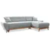 Image de Dazzling Daisy canapé d'angle 4pl convertible, gris clair Dazzling Daisy