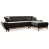 Image de Dazzling Daisy canapé d'angle 4pl convertible, anthracite Dazzling Daisy