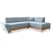 Image de Dazzling Daisy canapé d'angle 6pl convertible, bleu clair Dazzling Daisy