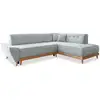 Image de Dazzling Daisy canapé d'angle 6pl convertible, gris clair Dazzling Daisy