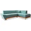 Image de Dazzling Daisy canapé d'angle 6pl convertible, turquoise Dazzling Daisy
